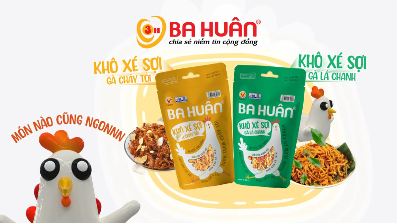 Ba Huân với 2 hương vị khô gà dai ngon khó cưỡng, ăn là mê